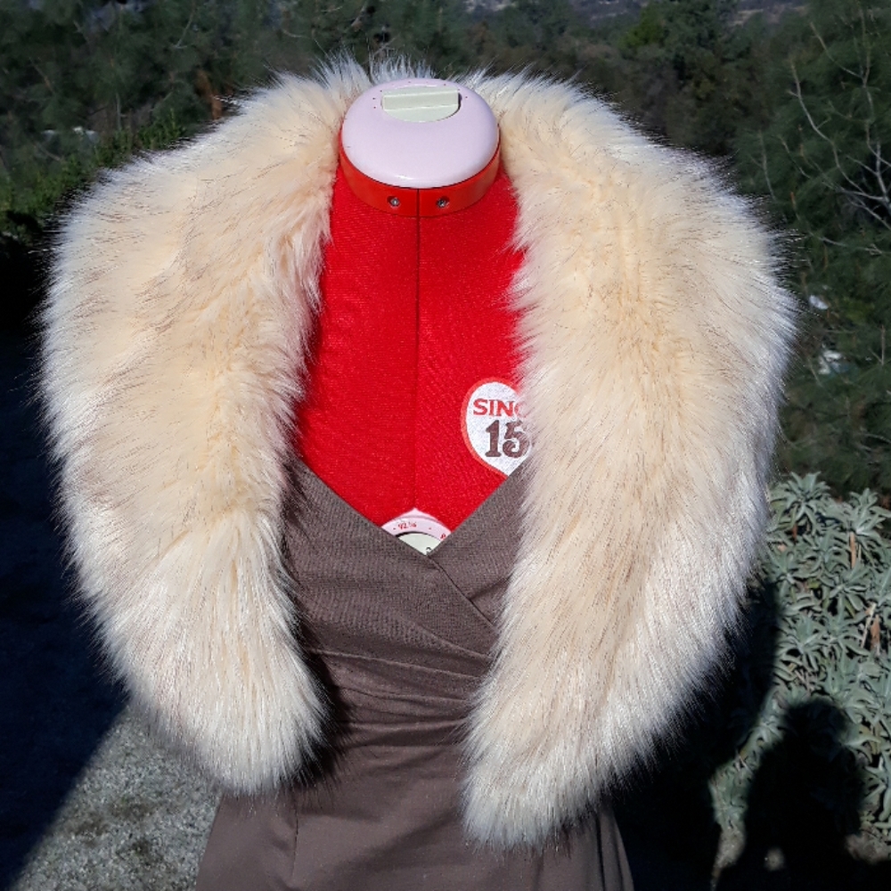 Faux fur stole